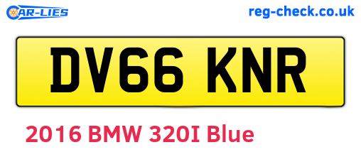 DV66KNR are the vehicle registration plates.