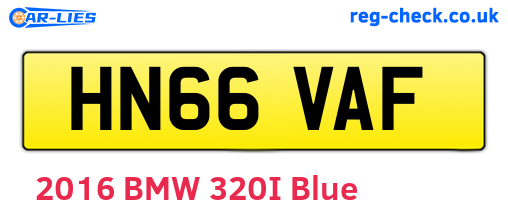 HN66VAF are the vehicle registration plates.