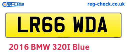 LR66WDA are the vehicle registration plates.