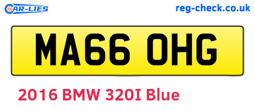 MA66OHG are the vehicle registration plates.