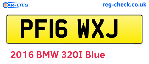 PF16WXJ are the vehicle registration plates.