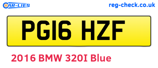 PG16HZF are the vehicle registration plates.