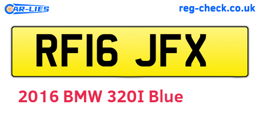 RF16JFX are the vehicle registration plates.