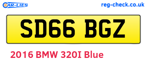 SD66BGZ are the vehicle registration plates.