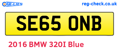 SE65ONB are the vehicle registration plates.