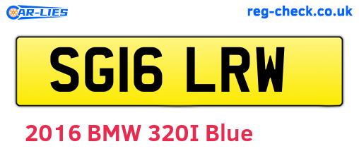 SG16LRW are the vehicle registration plates.