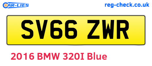 SV66ZWR are the vehicle registration plates.