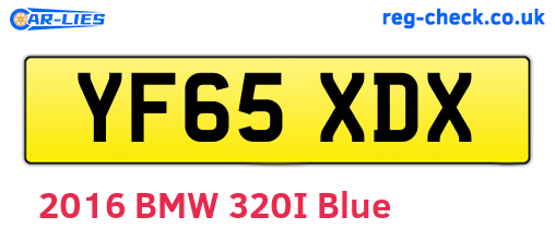 YF65XDX are the vehicle registration plates.