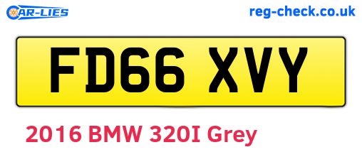 FD66XVY are the vehicle registration plates.