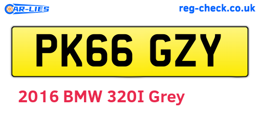 PK66GZY are the vehicle registration plates.