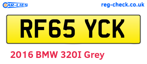 RF65YCK are the vehicle registration plates.