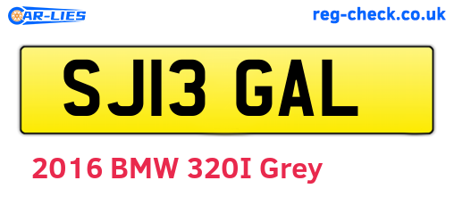 SJ13GAL are the vehicle registration plates.