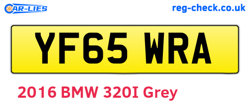 YF65WRA are the vehicle registration plates.