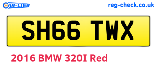SH66TWX are the vehicle registration plates.