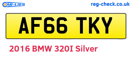 AF66TKY are the vehicle registration plates.