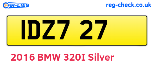 IDZ727 are the vehicle registration plates.