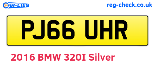 PJ66UHR are the vehicle registration plates.