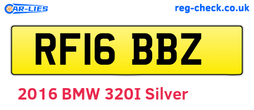 RF16BBZ are the vehicle registration plates.