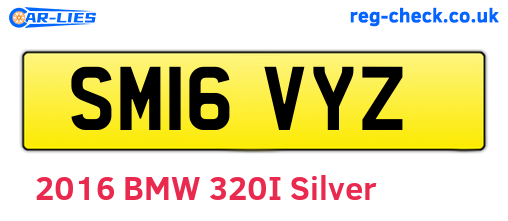 SM16VYZ are the vehicle registration plates.