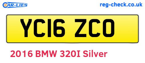 YC16ZCO are the vehicle registration plates.
