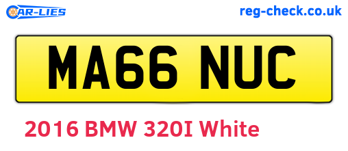 MA66NUC are the vehicle registration plates.