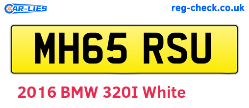MH65RSU are the vehicle registration plates.