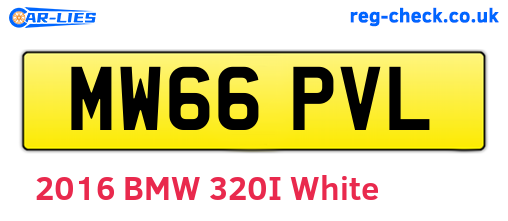 MW66PVL are the vehicle registration plates.