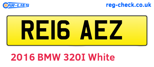 RE16AEZ are the vehicle registration plates.