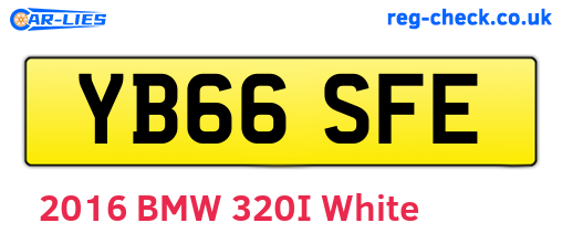 YB66SFE are the vehicle registration plates.