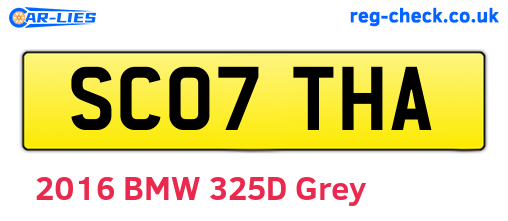 SC07THA are the vehicle registration plates.