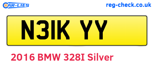 N31KYY are the vehicle registration plates.