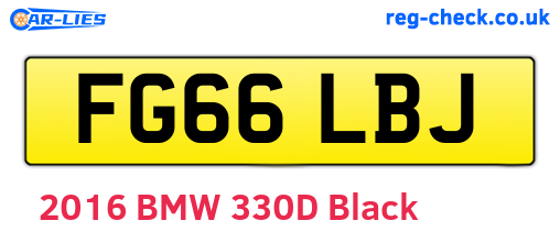 FG66LBJ are the vehicle registration plates.