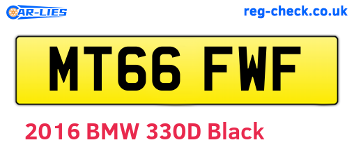 MT66FWF are the vehicle registration plates.