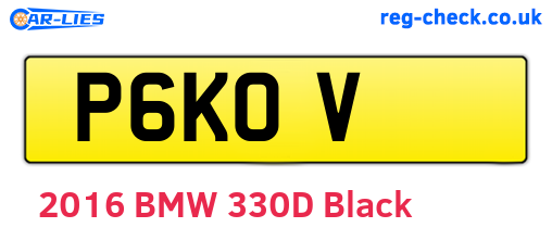 P6KOV are the vehicle registration plates.