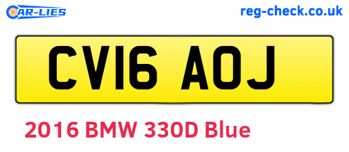 CV16AOJ are the vehicle registration plates.