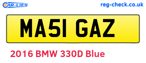 MA51GAZ are the vehicle registration plates.