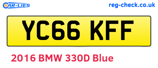 YC66KFF are the vehicle registration plates.