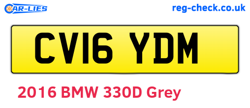 CV16YDM are the vehicle registration plates.