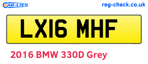 LX16MHF are the vehicle registration plates.