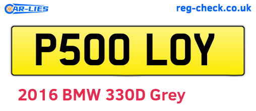 P500LOY are the vehicle registration plates.