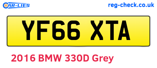 YF66XTA are the vehicle registration plates.