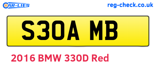 S30AMB are the vehicle registration plates.