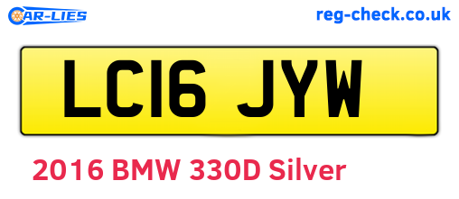 LC16JYW are the vehicle registration plates.