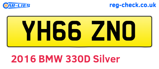 YH66ZNO are the vehicle registration plates.