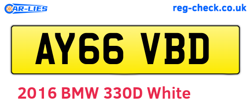 AY66VBD are the vehicle registration plates.