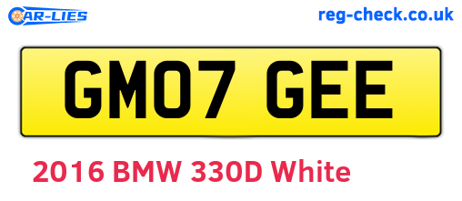 GM07GEE are the vehicle registration plates.