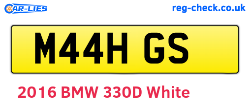 M44HGS are the vehicle registration plates.