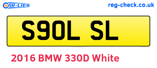 S90LSL are the vehicle registration plates.