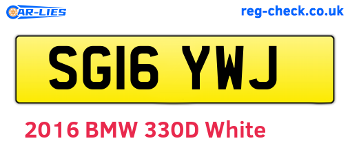 SG16YWJ are the vehicle registration plates.