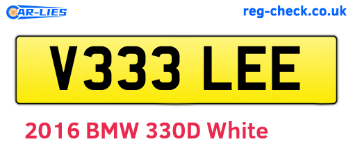 V333LEE are the vehicle registration plates.